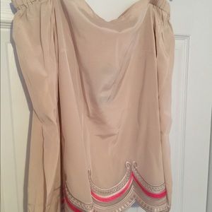 Gorgeous silk off the shoulder top